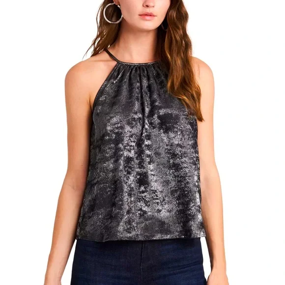 Metallic Cutaway Shoulder Top - Picture 1 of 1